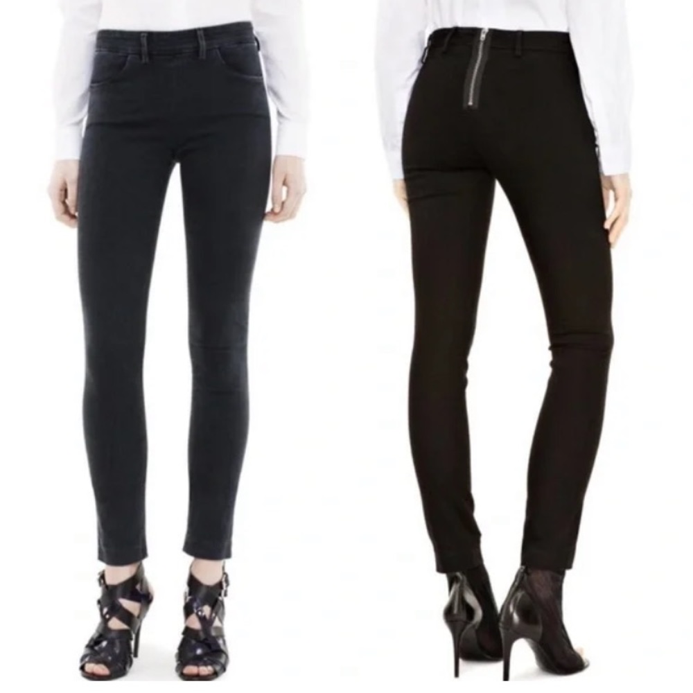 Acne Skin Wet Black Back Zip Jeans